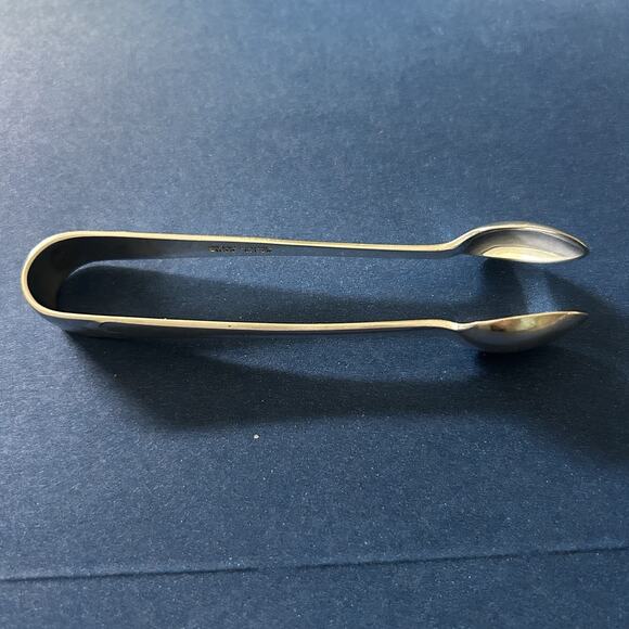 ANTIQUE SILVER PLATED SUGAR CUBE TONGS MS LTD SHEFFIELD ENGLAND - Picture 4 of 5